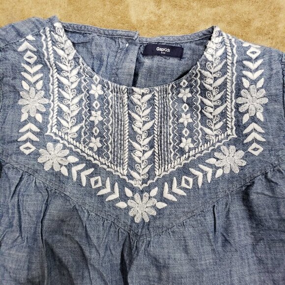 Gapkids, Size XXL Girl’s Long Sleeve Blue top with  White design - Picture 3 of 7